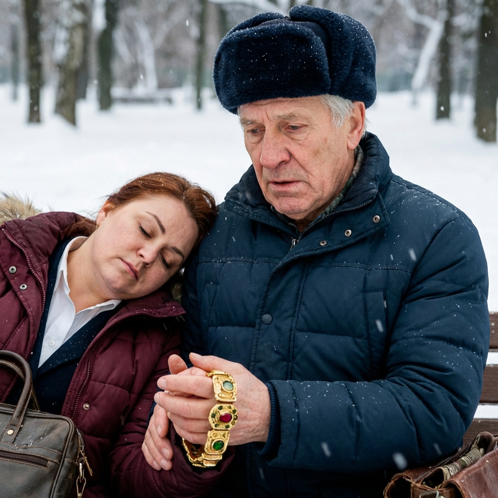 Una segretaria si sentì male al lavoro, così uscì. Si sedette su una panchina e chiuse gli occhi. Quando rinvenne, vide un anziano che cercava di sfilarle un braccialetto d’oro dal polso.