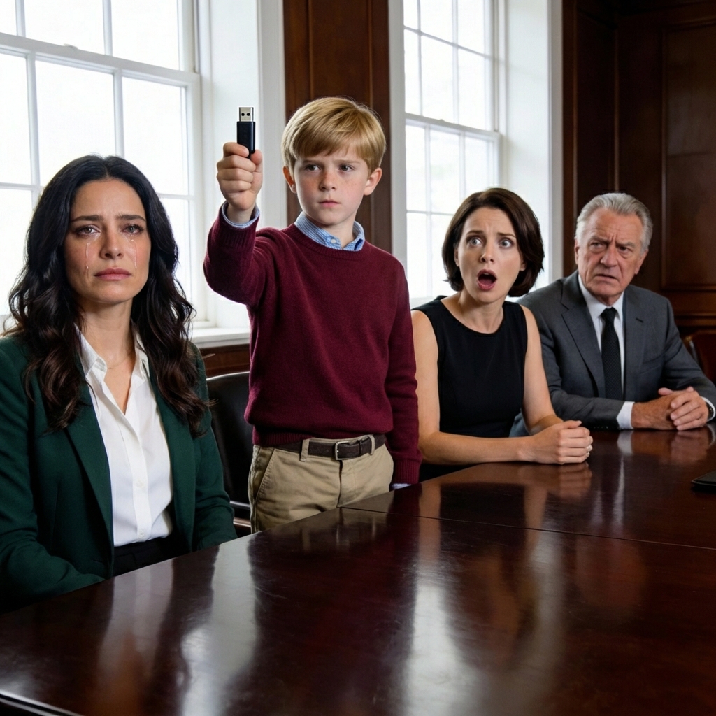 My sister claimed I was cut from the will. My uncle laughed and called me worthless. Then my son stood up and played a video no one was ready for.