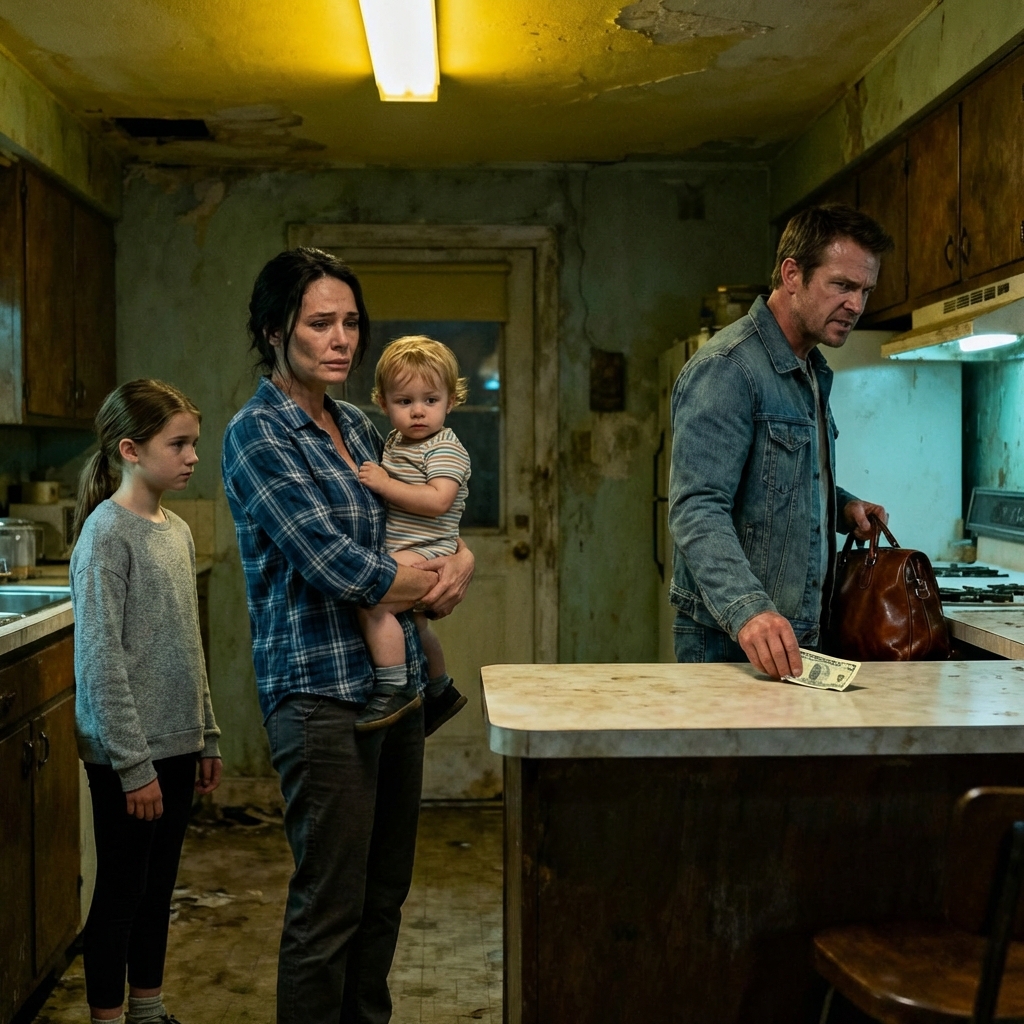 He left me and our kids with just five dollars and vanished abroad. But at the airport, someone stopped him — and it wasn’t me.