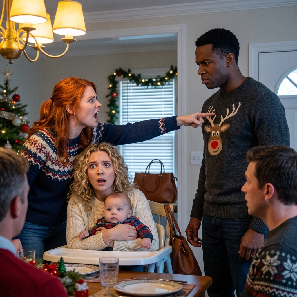 My Sister Slapped My Baby at Christmas Dinner. Everyone Stayed Silent—Until My Military Commander Husband Stood Up. What Happened