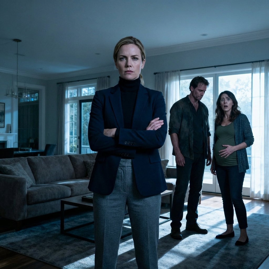 “I’m carrying his child,” my sister said, eyes defiant. My husband wouldn’t meet my gaze. Then she smiled and delivered the final blow: “You’ll leave, and we’ll raise this baby here.” I let her finish before speaking. “This house?” I said softly. “It’s mine. Every dollar in it.” Her face went pale—and I realized betrayal collapses fast when the truth walks in.