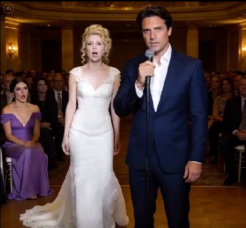 At my sister’s wedding, they hid me behind a pillar like I was an outsider. Then a man I’d never met whispered, “Pretend you’re my date.” When he spoke into the microphone, the bride stopped smiling.