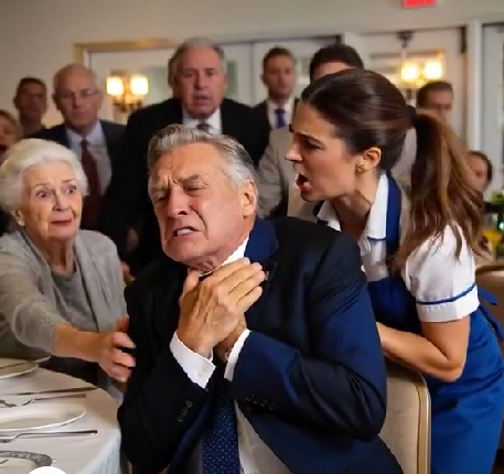 She only meant to order lunch—until she looked at the waitress and whispered a sentence that shattered the room: “You look exactly like my daughter.” The billionaire’s sudden collapse wasn’t an accident, but the beginning of a reckoning decades in the making.