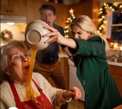 My daughter-in-law threw a bowl of boiling stew at me on Christmas because I “should’ve made turkey.” My mild-tempered son finally snapped—and what followed destroyed their entire life together. The truth behind it all was far worse than I imagined.