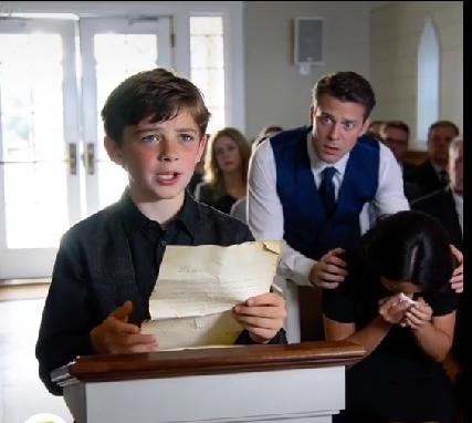 At my father’s funeral, my brother said, “He was proud of me, not her.” But then my 12-year-old son walked up, opened a letter, and said, “Grandpa said the truth shouldn’t die with him.”