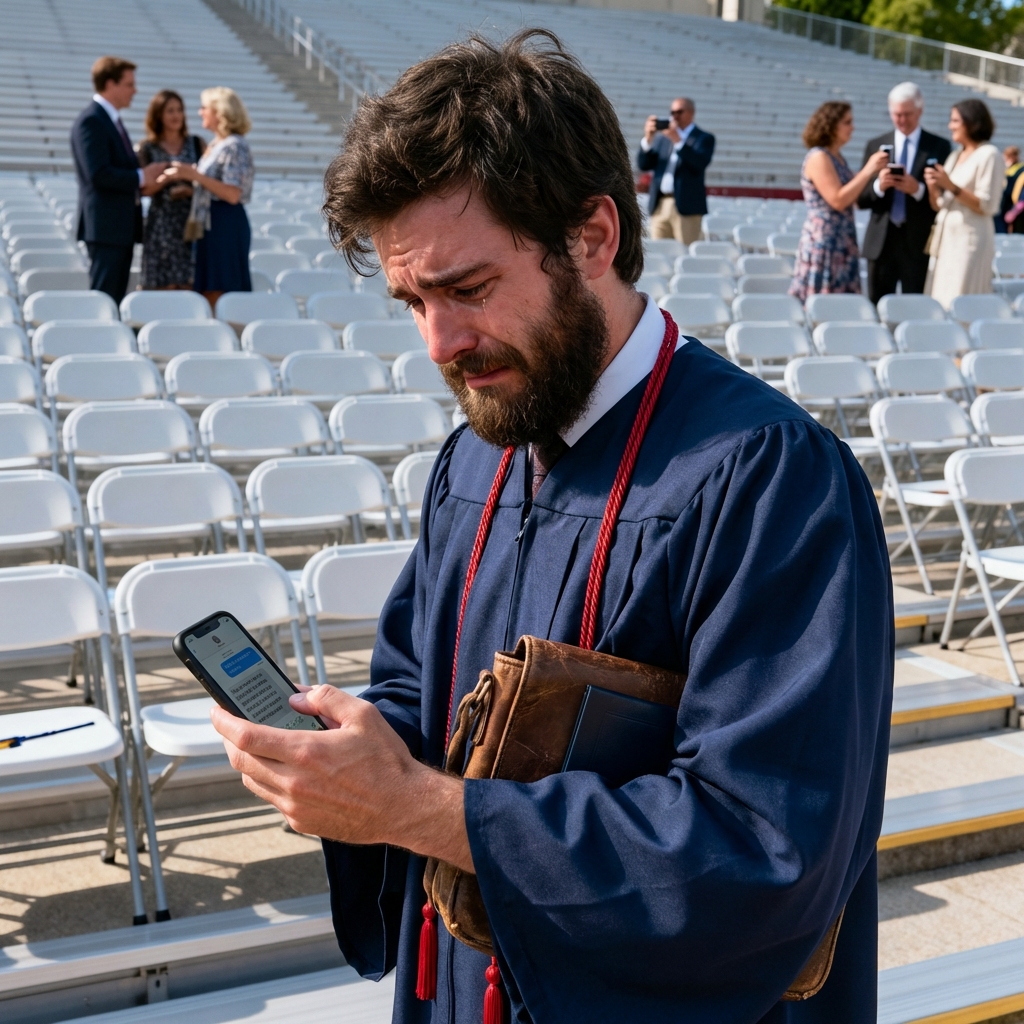 At my graduation, every seat meant for my family was empty. Two hours away, they were laughing at a backyard barbecue.