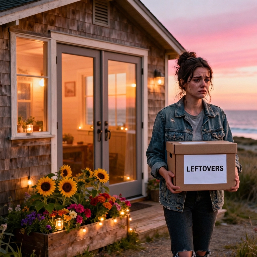 My mom handed my brother a house and called it “a blessing.” Then she slid me a box labeled LEFTOVERS. Inside was burnt toast. “That suits you,” my uncle laughed. I said nothing—until my husband stood up, pressed a key into my hand, and said, “This is your new place now.”