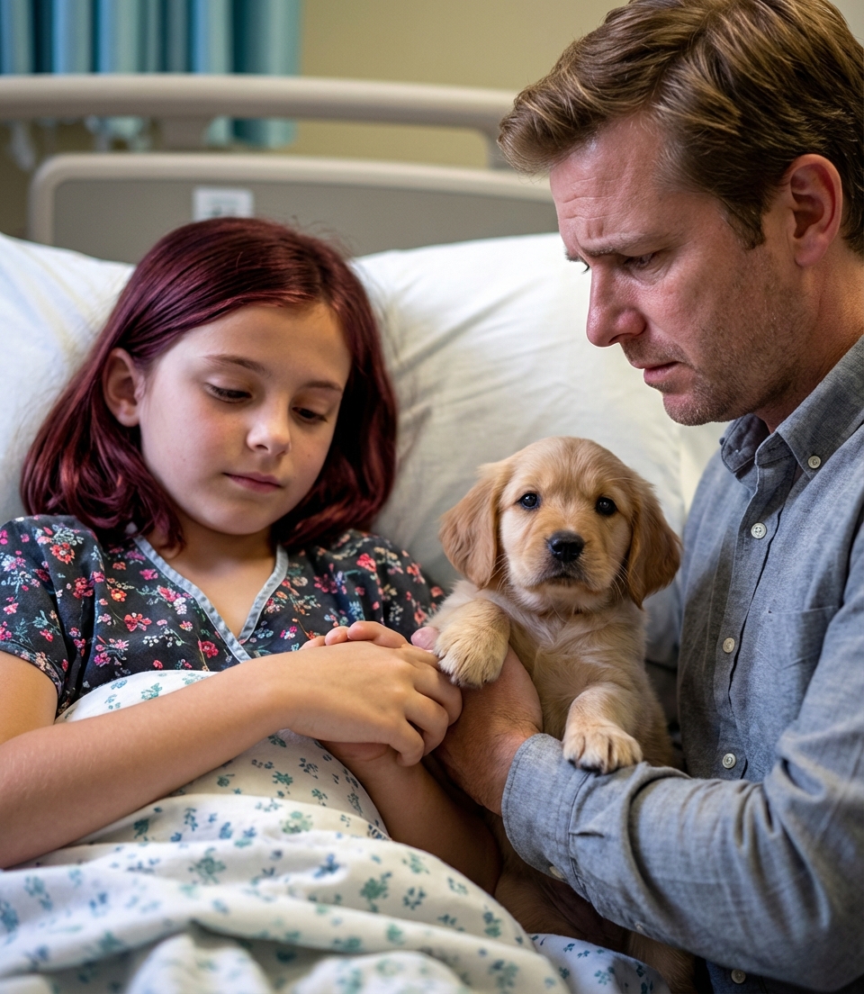 Diede alla figlia malata un cane da un canile e se ne andò… Tornato presto, trovò qualcosa di INCREDIBILE! Chiunque venga a conoscenza della verità si commuove…