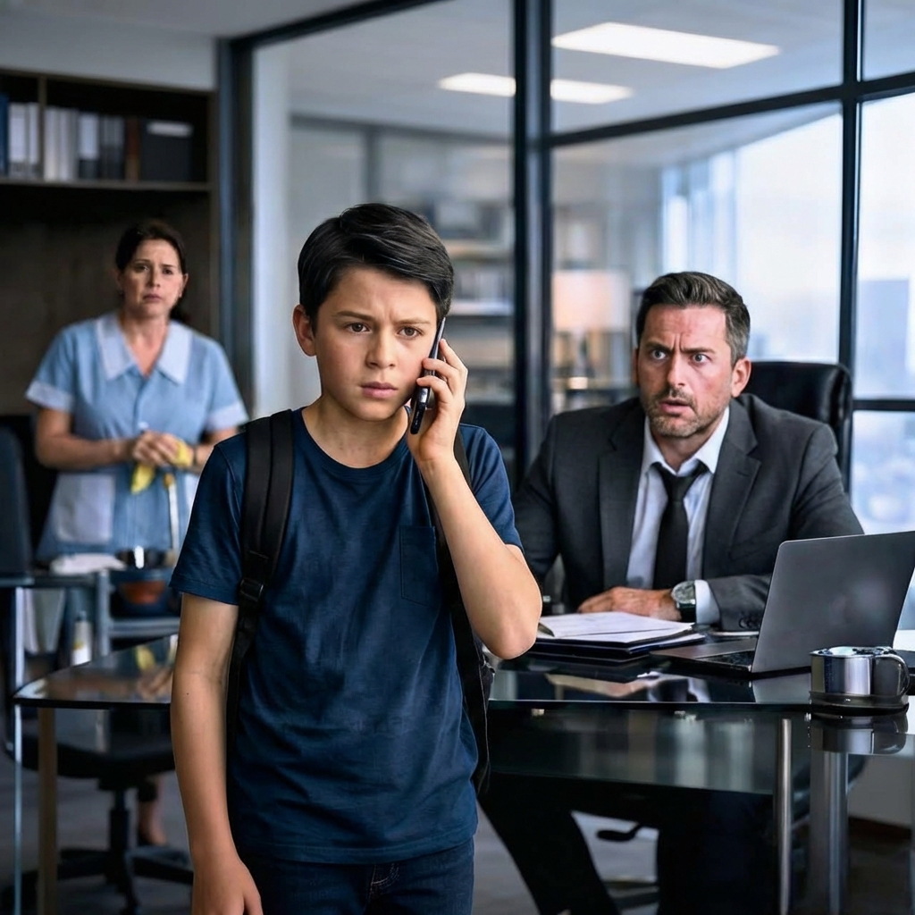 Il figlio della donna delle pulizie risponde alla chiamata e salva il contratto più importante del CEO milionario…