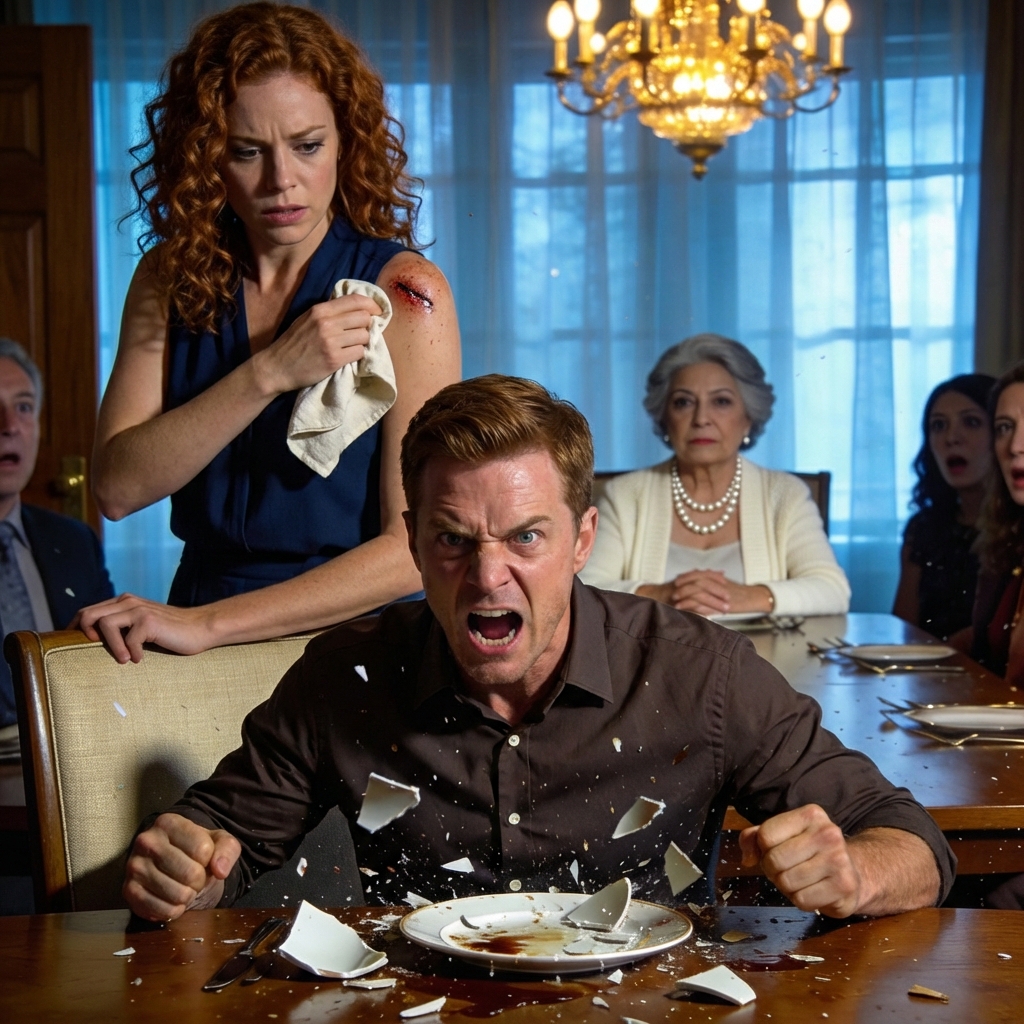 He called me “useless” and tried to force me to bankroll his mom with $1,200 monthly—then turned violent when I said no. The whole table watched in stunned silence as I got up calmly, blood and sauce in my hair. What they didn’t know was I’d already decided what happened next.