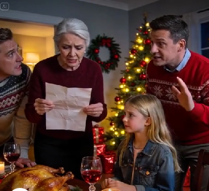 At dinner, my mother-in-law announced her jewelry would go only to “the girls who deserve it”—and pointed at my daughter as the one who didn’t. My child gave her a note she’d been saving for years. What happened after she read it silenced the entire family.