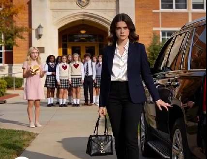 They called her “Claire Welfare” and mocked her lunch every day — until a black Escalade pulled up, and a man in a suit said, “Your father’s jet is waiting, Miss Evans.” She stepped in without a word. No one laughed after that.