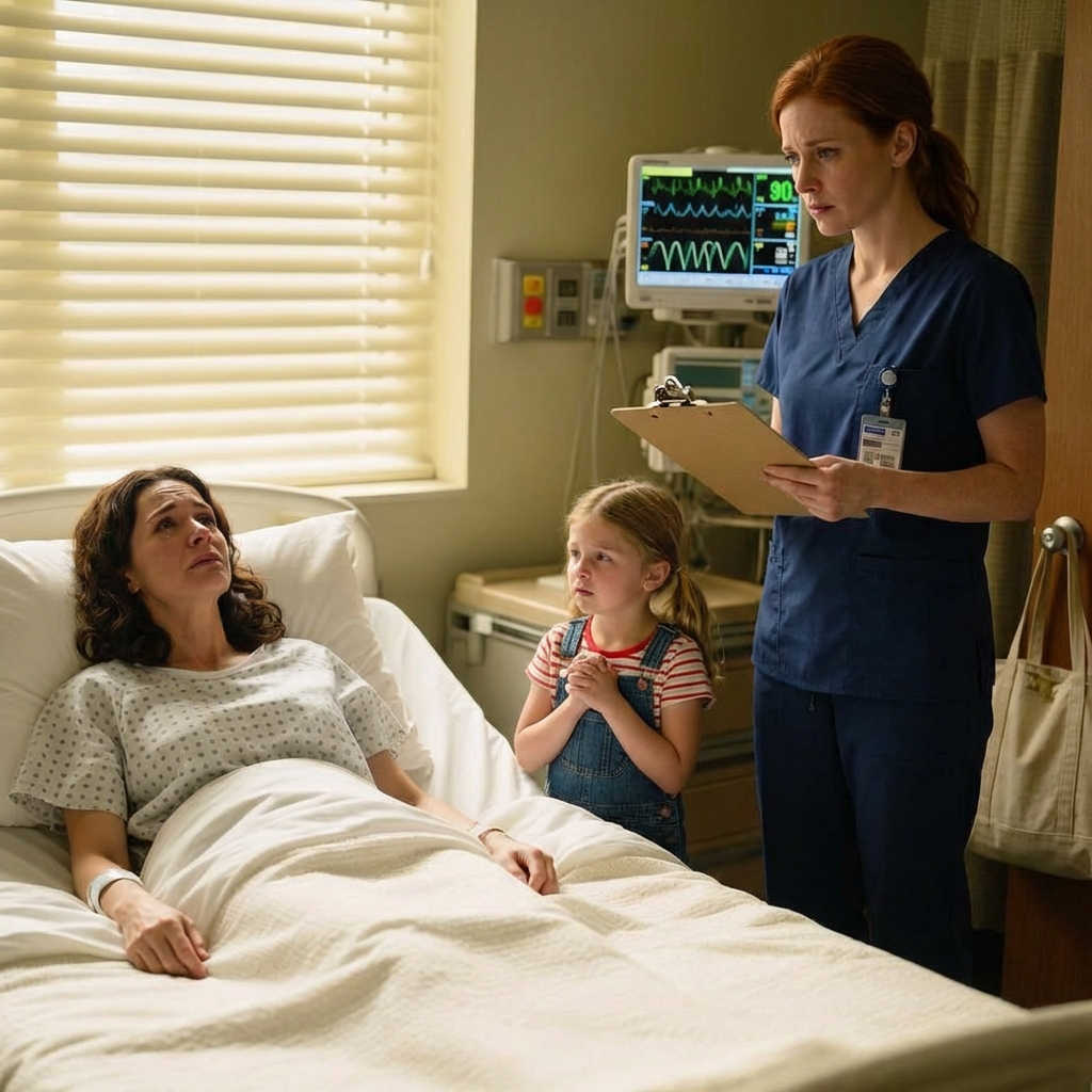 Sono stata ricoverata in ospedale a causa della mia malattia quando, al risveglio, vidi mia figlia di sei anni nascondere in fretta qualcosa.