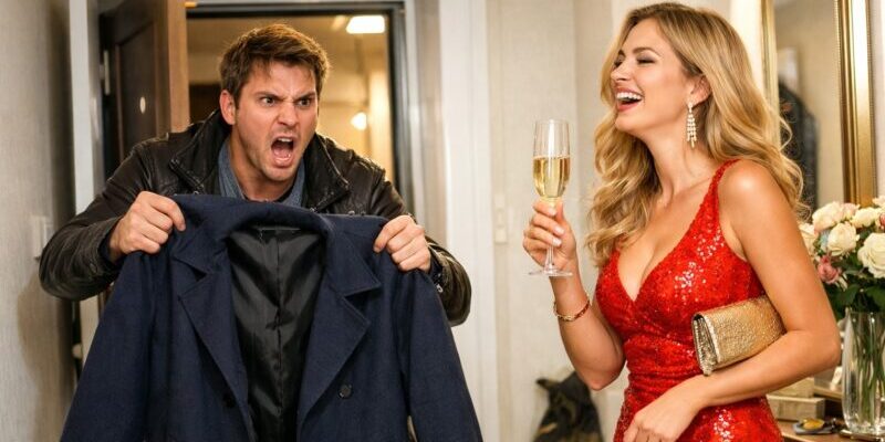 «Sono tornato… e sono pronto a sistemare tutto», iniziò, ma il suo sorriso svanì quando il suo sguardo cadde su un cappotto da uomo straniero e su un cappello lasciato su una gruccia.