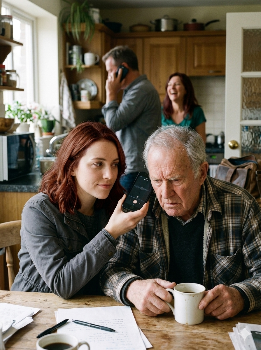 Il mio telefono si illuminò alle 6:00 del mattino. “Il nonno è morto ieri sera”, disse mio padre, con voce piatta e impaziente. “Un attacco di cuore. Dobbiamo sapere la combinazione della cassaforte prima che la banca blocchi tutto.” In sottofondo, sentii mia madre ridere. “Era ora. Chiama l’agente immobiliare. Vendiamo entro mezzogiorno.” Non li contraddissi. Non abbassai nemmeno la voce. Misi semplicemente il vivavoce, perché il nonno era seduto proprio accanto a me al tavolo della cucina, vivo e vegeto, a bere il suo caffè in silenzio. Poi si sporse verso il telefono e disse una sola parola…