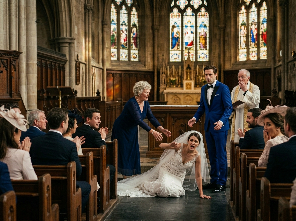 Parte 2: Nessuno si è più seduto dopo quello. Il matrimonio smise di essere un matrimonio nel senso ordinario e divenne qualcos’altro: uno sfilo pubblico che nessuno poteva fingere di non vedere. Anche i bambini nei banchi erano rimasti immobili. Sentivo un neonato che si agitava nel corridoio sul retro, attutito dalle pesanti porte della cappella, ma all’interno del santuario il silenzio sembrava duro e luminoso