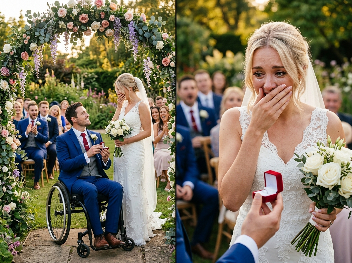 La giovane donna ha sposato un uomo disabile che le ha preparato una grande sorpresa il giorno delle nozze Ha detto “sì” a un uomo in sedia a rotelle, e nulla avrebbe potuto prepararla a ciò che avrebbe vissuto il giorno della loro unione.