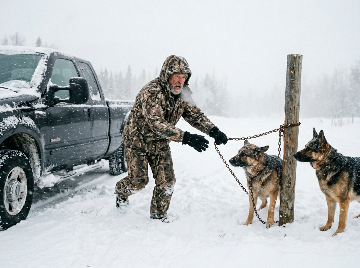 L’uomo che trovò una madre morente legata a un palo durante una tempesta mortale del Montana, i cuccioli che salvò dalla neve, e il momento in cui vide il tatuaggio sul suo orecchio che rivelò un segreto straziante sul suo unico amico…